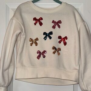 Jumping Beans Girls Sweater with Sequin Bows